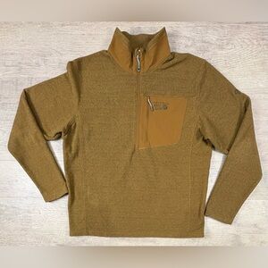 Mountain Hardwear Toasty Twill Fleece Golden Brown 1/2 Zip Men’s Size XL